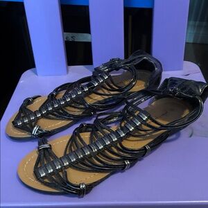 Women’s Black Multi-Strap Gladiator Sandals